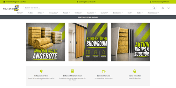 Bauwolf Baustoffe Webshop